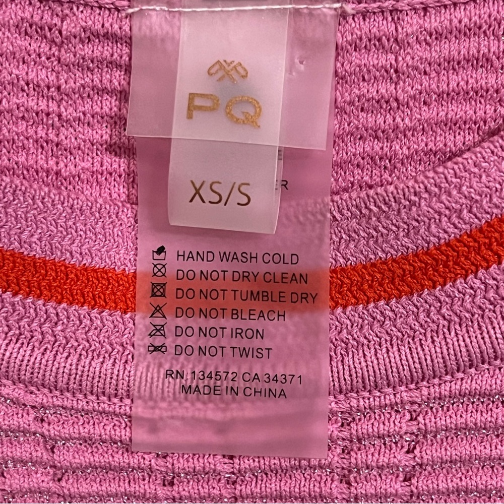 PQ SWIM Logan Swim Cover-Up Dress Pink Size XS / S - Picture 10 of 12